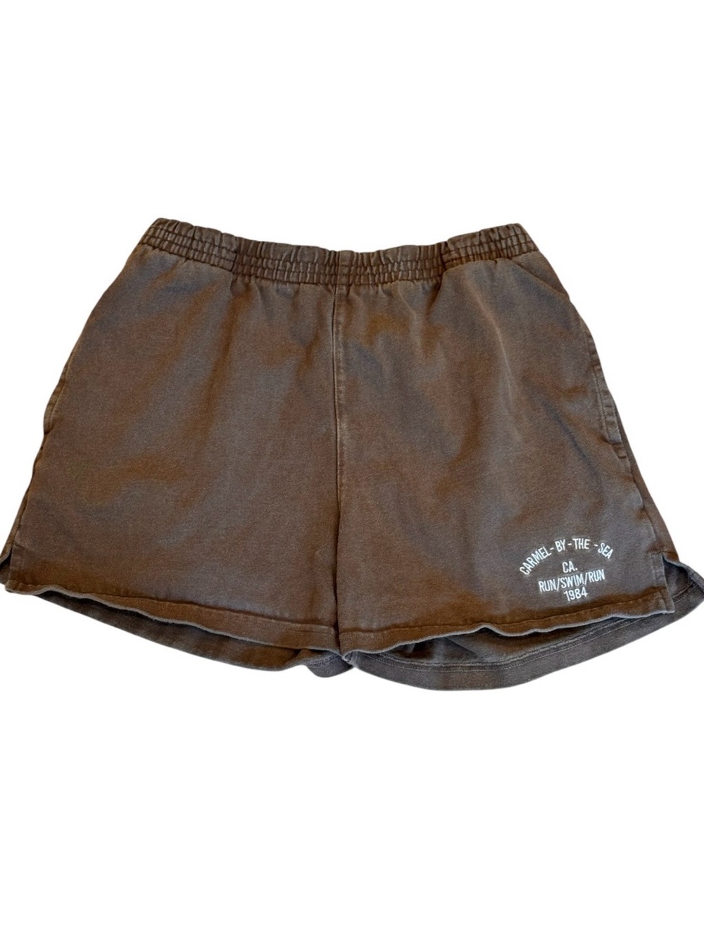 Brandy Melville Rosa Sweat Shorts Brown Carmel by the Sea S M Pull On Comfy